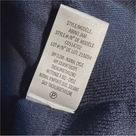 Theory ‘Abino Jam’ Crewneck Sweater in “Nude / Navy” Size Large - Picture 4 of 15